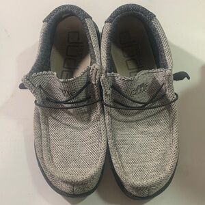 Hey Dude Men's Black and Gray Loafers size 8